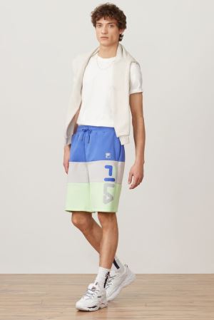 FILA Stu 2 Shorts Blue / Grey / Green,Mens Clothing | CA.LZPOHD270